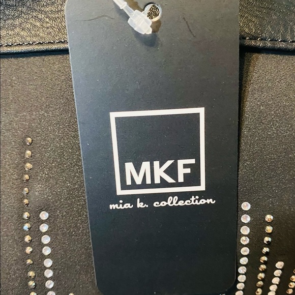 NWT MKF  Women’s Black Rhinestone Satchel - Picture 7 of 10